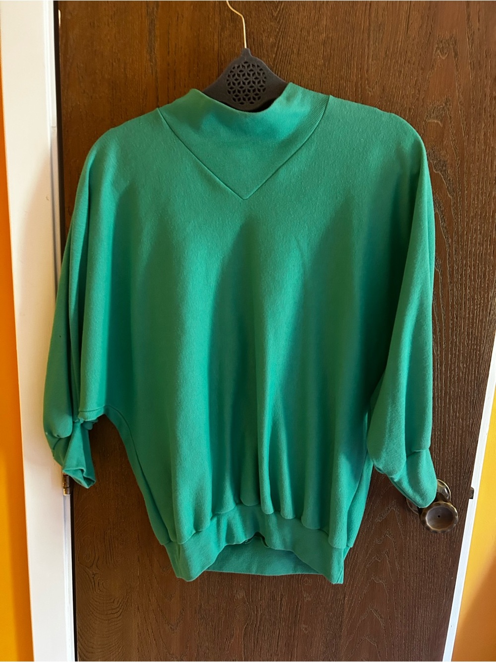 Unisex vintage Green Dolman Sleeve Top